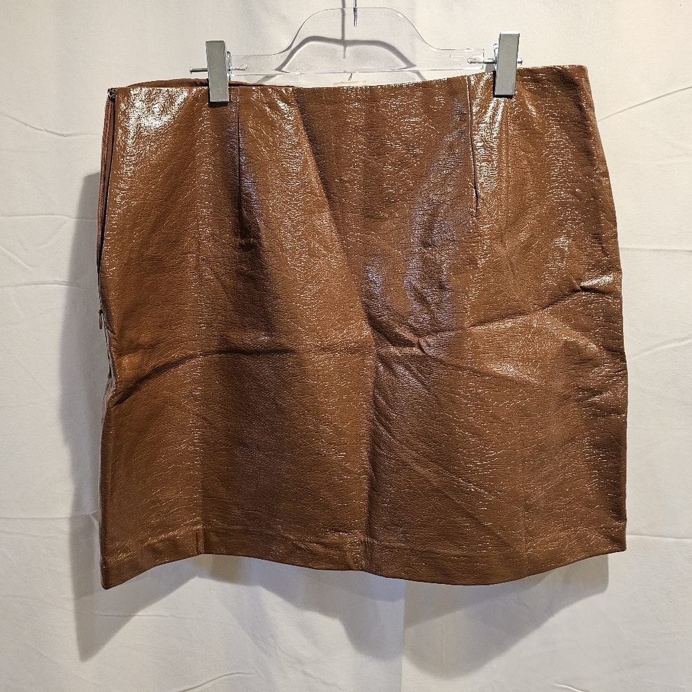 Mi Ami Shimmering Brown Skirt Size L - Picture 2 of 4